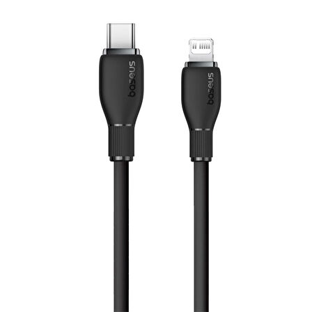 Baseus Pudding Hızlı Şarj Özellikli Type-C to Lightning 20W Kablo 1.2 M Siyah