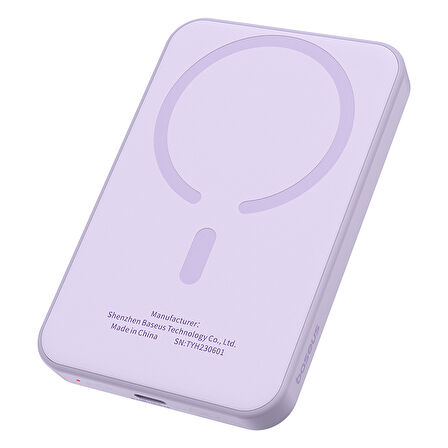 Baseus Magsafe Mini Kablosuz 5000 mAh 20W PowerBank - Mor