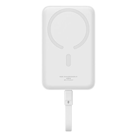 Baseus MgSafe Mini 30W 10.000 mAh Type-C Kablolu Kablosuz Şarjlı Powerbank Beyaz