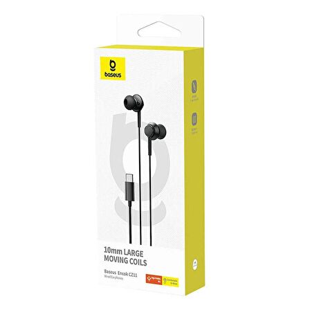 Baseus Encok CZ11 Type-C Mikrofonlu Kulaklık-Siyah