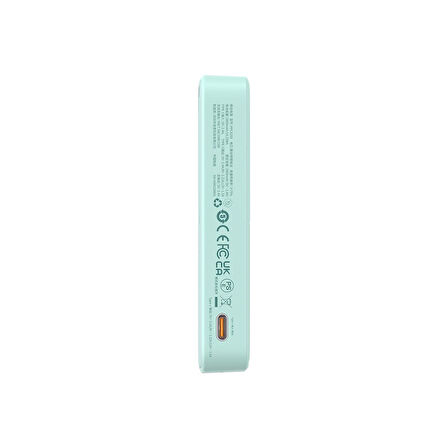 Baseus MagPro Magnetic Bracket Wireless Fast-Charging Power Bank 5000mAh 20W Peppermint Blue (with Simply Series Charging Cable Type-C to Type-C (20V/3A) 30cm White)