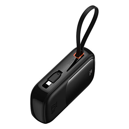 Baseus Qpow Pro+ Plus 20.000mAh 22.5W Dijital Ekran Powerbank Hızlı Şarj Type-C Kablolu iPhone 15/16 Tüm Seriler Uyumlu!
