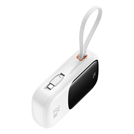 Baseus Qpow Pro+ Plus 20.000mAh 22.5W Dijital Ekran Powerbank Hızlı Şarj Type-C Kablolu iPhone 15/16 Tüm Seriler Uyumlu!