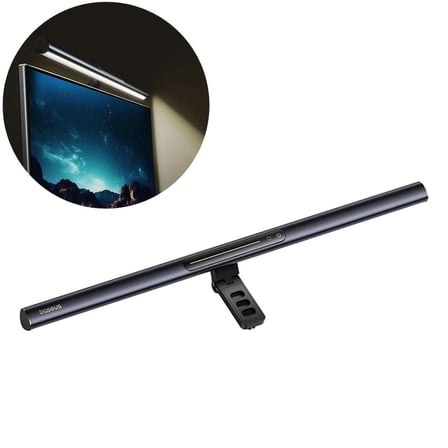 Baseus i-Wok 3 Manyetik Monitör Lambası BS-LT007 Siyah | Asimetrik Göz Koruyucu Ekran Işığı | USB-C | 270° Ayarlanabilir | 2700K-6000K