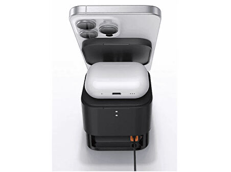 BASEUS MagPro 2-in-1 Magnetik Wireless Şarj Cihazı 25W Kozmik Siyah
