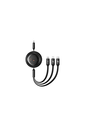 Baseus FREE2DRAW Usb-C - Usb-C/lightning/micro 100W 1.1mt Siyah