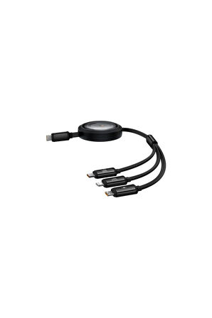Baseus FREE2DRAW Usb-C - Usb-C/lightning/micro 100W 1.1mt Siyah