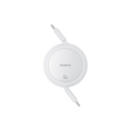 Baseus FREE2PULL Mini Charging Cable Usb-C To Usb-C 60W 1m Beyaz
