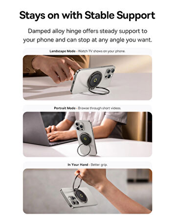Baseus MagPro 2 Manyetik 360 Derece Ayarlanabilir Telefon Standı Tutacağı