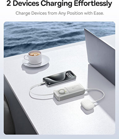 Baseus Free2Pull 30W 10.000mAh Gri Taşınabilir Şarj Cihazı  Powerbank