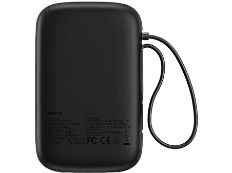 BASEUS QPow2 30W 10K Taşınabilir Şarj Cihazı Siyah