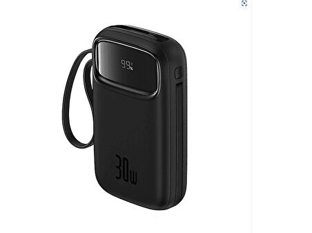 BASEUS QPow2 30W 10K Taşınabilir Şarj Cihazı Siyah
