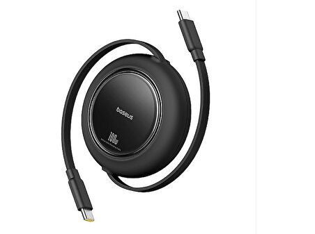 BASEUS Free2 Pull Mini Kablolu USB-C 100W Şarj Kablosu Siyah