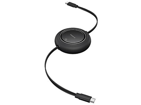 BASEUS Free2 Pull Mini Kablolu USB-C 100W Şarj Kablosu Siyah