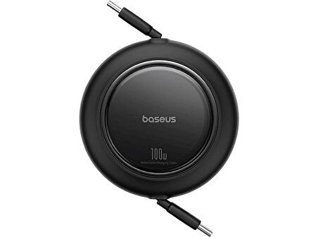 BASEUS Free2 Pull Mini Kablolu USB-C 100W Şarj Kablosu Siyah