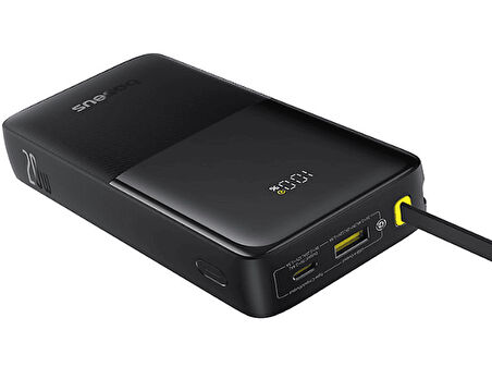 BASEUS Bipow 20.000 mAh 20W Digital Displa Cluster Taşınabilir Şarj Cihazı Siyah