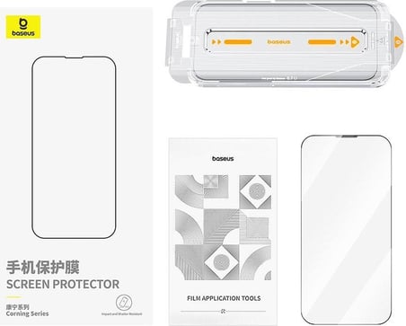 Baseus Hd Tempered Glass iPhone 16 Pro Corning Series Fullcoverage Hd Ekran Koruyucu