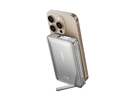 BASEUS Nomos Qi2 10.000mAh 45W Manyetik Taşınabilir Şarj Cihazı Gri