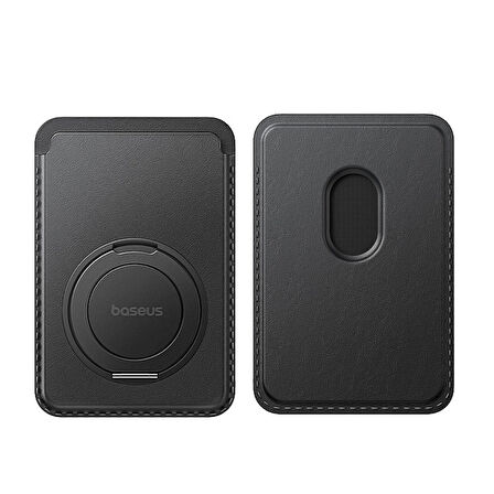 Baseus MagPro 3 Manyetik Standlı Cüzdan, Siyah MagSafe Wallet