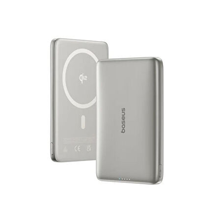 Baseus PicoGo Ultra-Slim Qi2 Titanyum 10000 mAh Hızlı Şarj MagSafe Powerbank