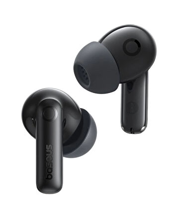 Baseus Bass BP1 Pro 50 dB Gürültü Engellemeli Kablosuz Kulaklık, 6 Mikrofonlu AI Net Arama, IP55, 55 Saat Oynatma Süresi, Bluetooth 6.0, Siyah