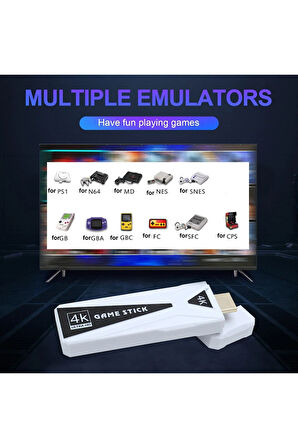 M10 HDMI 4K Kablosuz TV Stick 10000+Oyun Android Retro Oyun Konsolu