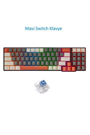 Leaven K780 Çıkarılabilir Kablolu RGB Hot Swap AntiGhosting Mekanik Oyuncu Klavye