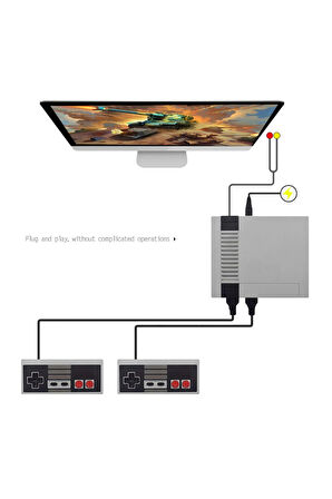 Retro Mini TV 8 Bit 620 Oyunlu Klasik Oyun Konsolu