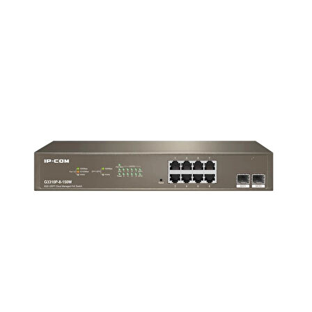 ONTECH - Ip-com G3310p-8-150w 8 Port Gıgabıt + 2x1gb Sfp Uplınk L2/cloud Yönetilebilir Rack 130w Poe Swıtch
