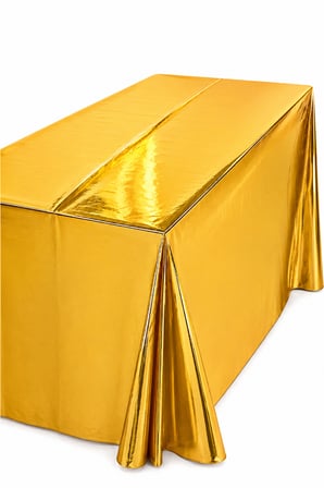 Gold Altın Metalik Parti Masa Örtüsü 137x183 Cm Doğum Günü Kutlama Masa Dekoru