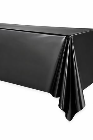 Mezuniyet Siyah Metalik Parti Masa Örtüsü 137x183 Cm Kutlama ve Parti Dekorasyon Süsü