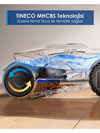 Tineco Floor One S9 Artist Steam Kablosuz Buharlı Akıllı Islak Kuru Süpürge, Zemin Temizleyici Paspas, 140°C Yüksek Isılı Hypersteam Buhar Teknolojisi, 22KPA Güçlü Emiş