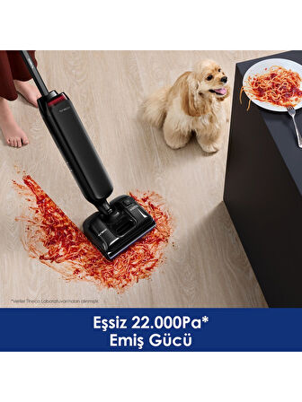 Tineco Floor One S9 Artist Neo Kablosuz Akıllı Islak Kuru Süpürge, Zemin Temizleyici Paspas, 22KPA Güçlü Emiş, iloop Akıllı Emiş, Hyperstretch 180° Yatırılabilir Tasarım