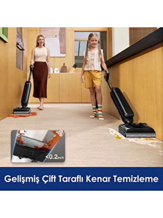 Tineco Floor One S9 Artist Neo Kablosuz Akıllı Islak Kuru Süpürge, Zemin Temizleyici Paspas, 22KPA Güçlü Emiş, iloop Akıllı Emiş, Hyperstretch 180° Yatırılabilir Tasarım