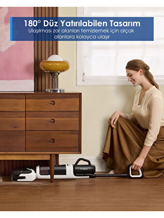 Tineco Floor One Switch S6 Stretch Kablosuz Akıllı Islak Kuru Elektrikli Süpürge, Zemin Temizleyici Paspas, 21KPA Güçlü Emiş, Çoklu Yüzey Için 5i1 Arada Süpürge