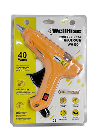 WellHise WH1004 40W Sıcak Mum Silikon Tabancası Glue Gun