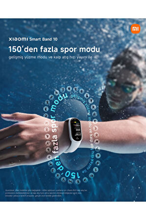 Smart Band 10 Silver Akıllı Bileklik (Xiaomi Türkiye Garantili)