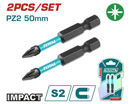 DARBELİ 50MM PZ2 BİTS UCU 2 Lİ