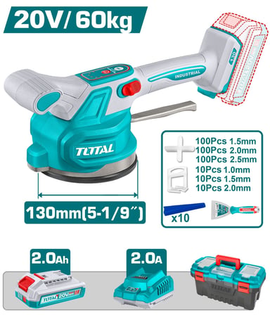 TOTAL LI-ION AKÜLÜ TİTREŞİMLİ SERAMİK DÖŞEME TTVLI20018E