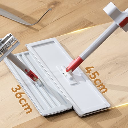 VUSIGN Düz Paspas Serisi Döner Temizlik Paspası Döner Başlıklı Mikrofiber Mop