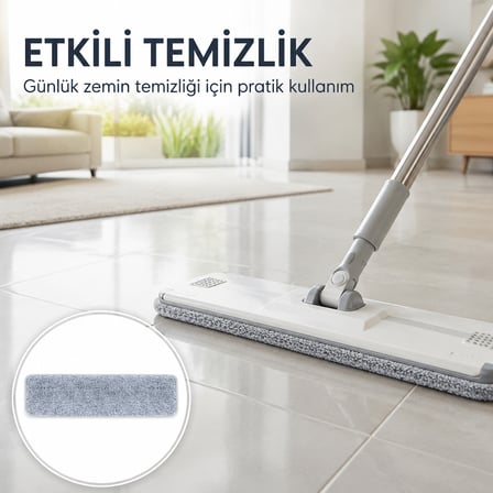 VUSIGN VS1421 Düz Mop Uyumlu Yüksek Emici Paspas Bezi  45x11,5 cm