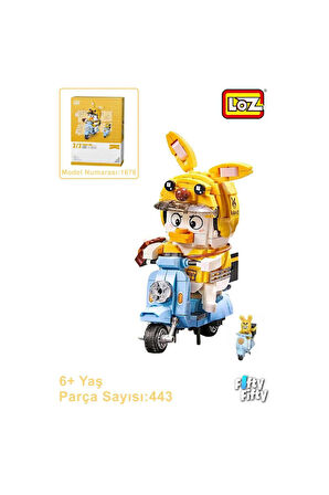 Loz Mini Kurye Ördek Block Lego Yapı Oyuncağı 443 Parça (LZ1676) GKO