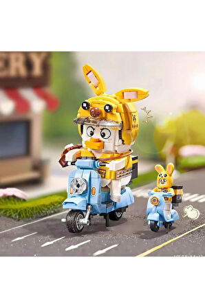 Loz Mini Kurye Ördek Block Lego Yapı Oyuncağı 443 Parça (LZ1676) GKO