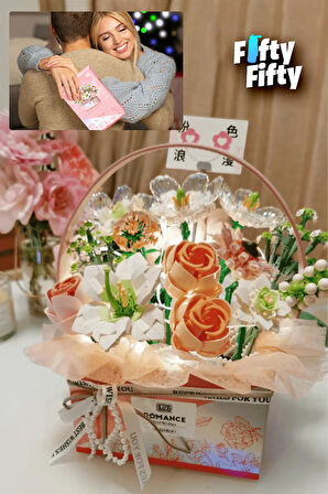 LOZ PEMBE  GÜL BUKETİ 1212 PARÇA LEGO