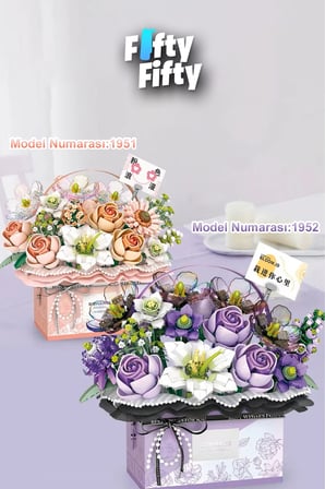 LOZ MOR GÜL BUKETİ 1179 PARÇA