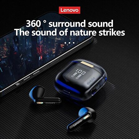 Lenovo ThinkPlus LP6 Pro Şarj Göstergeli Bluetooth Kulaklık Siyah