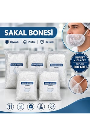 Sakal Bonesi 500 Adet – Tela Kumaş - Gıda, Restoran, Mutfak ve İşletmeler İçin