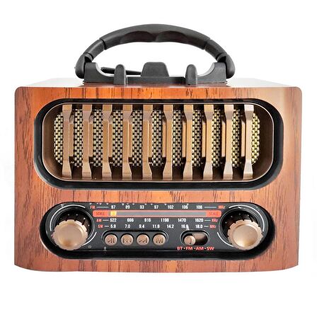 RADYO NOSTALJİ ŞARJLI PİLLİ BT/USB/SD/AUX/FM TELEFON STANDLI CAMERON CM-1966BT