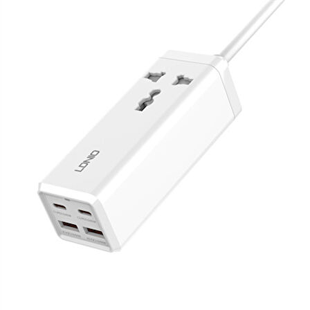 Ldnio SC1418 USB 65 Watt Hızlı Şarj Aleti Beyaz