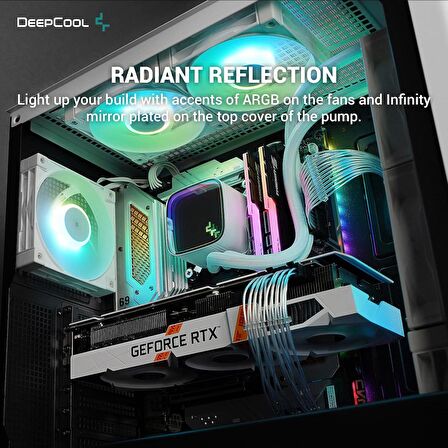 DeepCool LS520 SE WH 240 mm Intel(1700p)-AMD Uyumlu Beyaz Sıvı Soğutucu